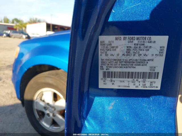 Продажа на аукционе авто 2012 Ford Escape Xlt, vin: 1FMCU9DG8CKB76764, номер лота: 46226564