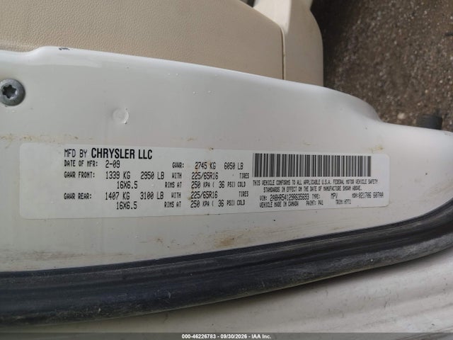 Aukcja sprzedaży 2009 Chrysler Town & Country Touring, vin: 2A8HR54129R635693, numer aukcji: 46226783