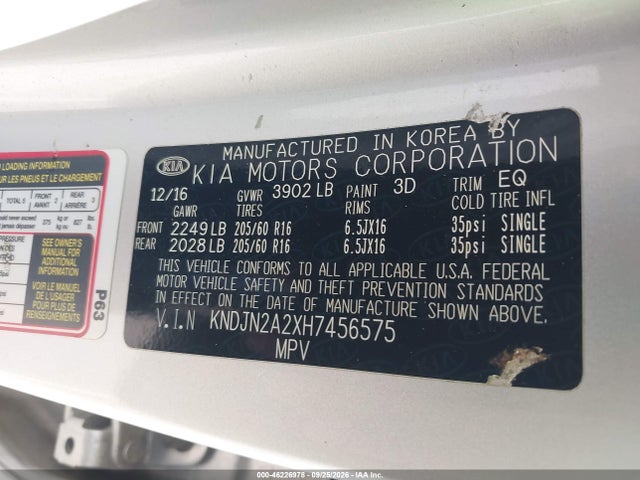 KIA Soul 2017 KNDJN2A2XH7456575 Image 9
