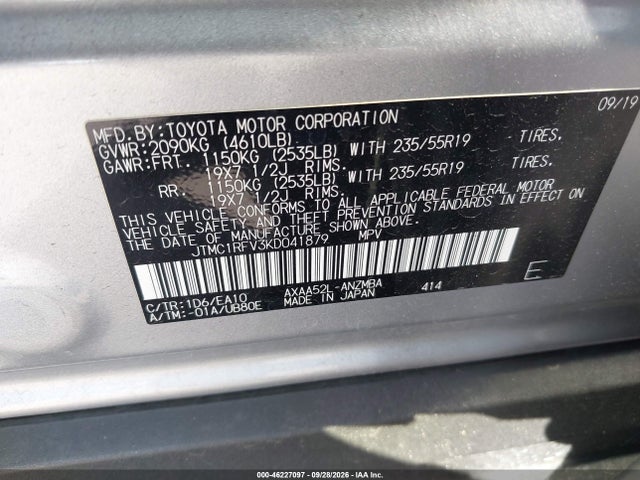 Toyota Rav4 Xle Premium 2019 JTMC1RFV3KD041879 Image 9