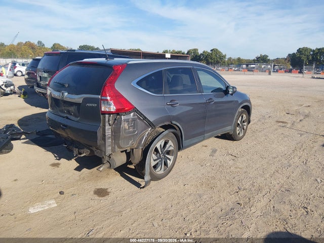2015 Honda Cr-v Touring მანქანა იყიდება აუქციონზე, vin: 5J6RM4H96FL078063, აუქციონის ნომერი: 46227175
