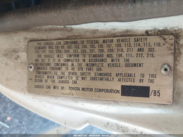 Продаж на аукціоні авто 1986 Toyota Pickup Cab Chassis Rn55, vin: JT5RN55R0G7003779, номер лоту: 46227247