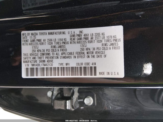 Aukcja sprzedaży 2026 Mazda Cx-50 2.5 S Preferred, vin: 7MMVABBL1TN462130, numer aukcji: 46227382