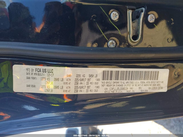 Продажа на аукционе авто 2018 Jeep Cherokee Latitude Plus, vin: 1C4PJLLB5JD606124, номер лота: 46227445