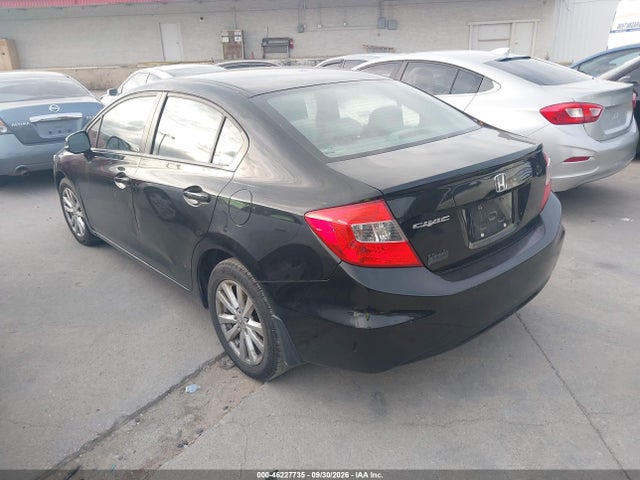2012 Honda Civic Ex მანქანა იყიდება აუქციონზე, vin: 2HGFB2F86CH313942, აუქციონის ნომერი: 46227735