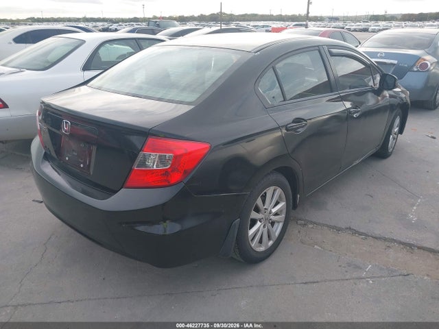 2012 Honda Civic Ex მანქანა იყიდება აუქციონზე, vin: 2HGFB2F86CH313942, აუქციონის ნომერი: 46227735