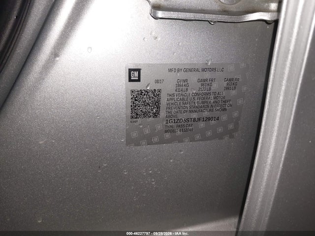 Aukcja sprzedaży 2018 Chevrolet Malibu Lt, vin: 1G1ZD5ST8JF129014, numer aukcji: 46227797