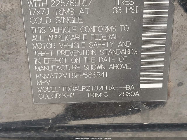 Nissan ROGUE S 2015 KNMAT2MT8FP586541 Image 9