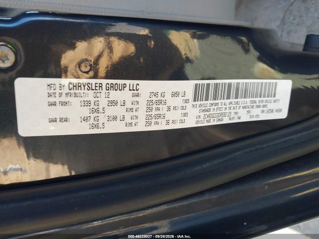 Продаж на аукціоні авто 2013 Dodge Grand Caravan Sxt, vin: 2C4RDGCG3DR592129, номер лоту: 46228027
