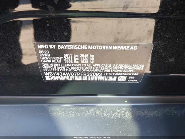 BMW I4 Edrive35 2023 WBY43AW07PFR32093 Image 9