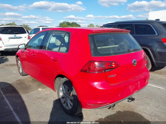 Продажа на аукционе авто 2015 Volkswagen Golf Tsi S 4-door, vin: 3VW217AU1FM029994, номер лота: 46228178