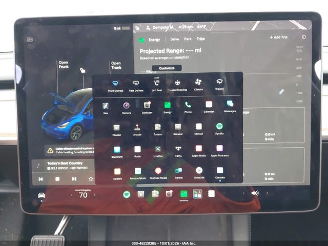 Продажа на аукционе авто 2021 Tesla Model Y Long Range Dual Motor All-wheel Drive, vin: 5YJYGDEE3MF213834, номер лота: 46228305
