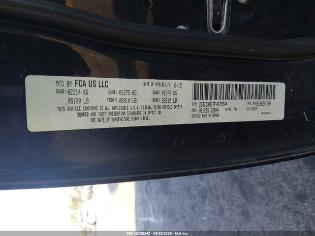 Продаж на аукціоні авто 2015 Dodge Charger Se, vin: 2C3CDXBG7FH870504, номер лоту: 46228342