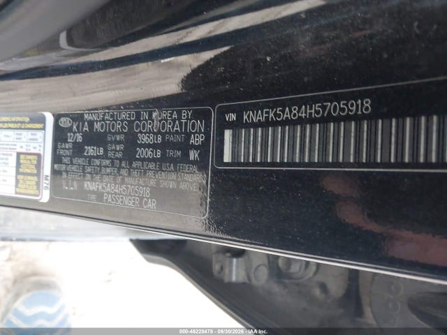 Aukcja sprzedaży 2017 Kia Forte Lx, vin: KNAFK5A84H5705918, numer aukcji: 46228478