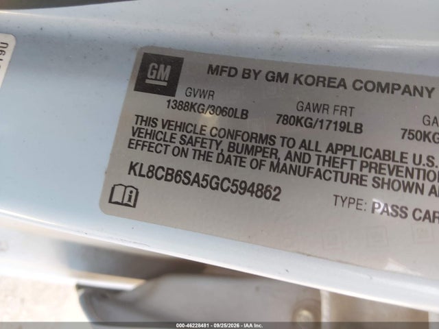Chevrolet Spark Ls Cvt 2016 KL8CB6SA5GC594862 Image 9
