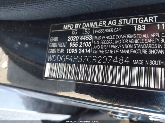 Продаж на аукціоні авто 2012 Mercedes-benz C 250 Sport, vin: WDDGF4HB7CR207484, номер лоту: 46228617