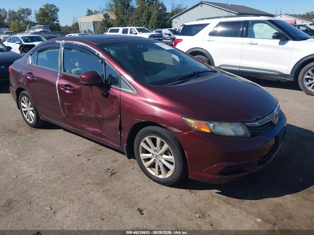 Продажа на аукционе авто 2012 Honda Civic Sdn Ex, vin: 19XFB2F82CE092592, номер лота: 46228653
