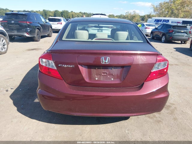 Продажа на аукционе авто 2012 Honda Civic Sdn Ex, vin: 19XFB2F82CE092592, номер лота: 46228653