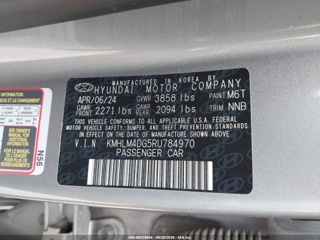 Hyundai ELANTRA SEL 2024 KMHLM4DG5RU784970 Image 9