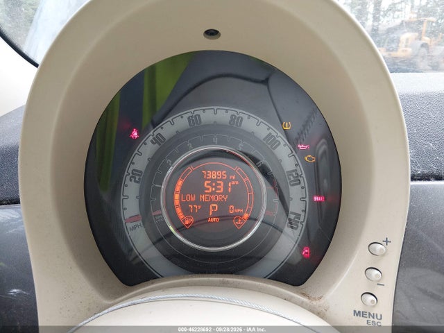 46228692 :رقم المزاد ، 3C3CFFAR0CT306378 vin ، 2012 Fiat 500 Pop مزاد بيع