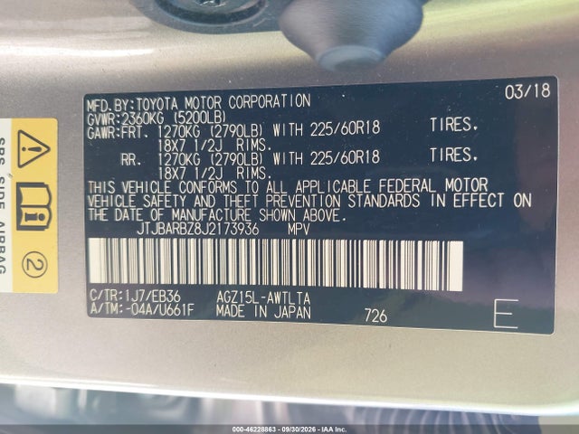 Aukcja sprzedaży 2018 Lexus Nx 300 F Sport, vin: JTJBARBZ8J2173936, numer aukcji: 46228863
