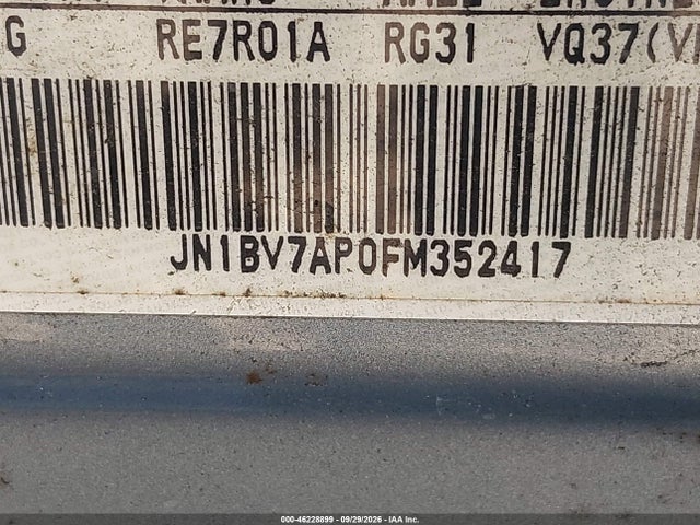 Продажа на аукционе авто 2015 Infiniti Q50, vin: JN1BV7AP0FM352417, номер лота: 46228899