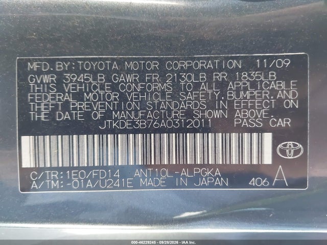 Продаж на аукціоні авто 2010 Scion Tc, vin: JTKDE3B76A0312011, номер лоту: 46229245