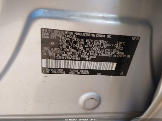 Продаж на аукціоні авто 2015 Toyota Rav4 Le, vin: 2T3ZFREV1FW144868, номер лоту: 46229424