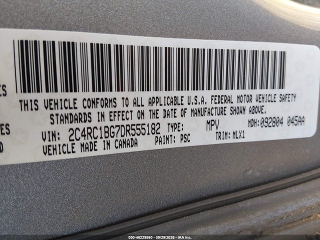 Продаж на аукціоні авто 2013 Chrysler Town & Country Touring, vin: 2C4RC1BG7DR555182, номер лоту: 46229560