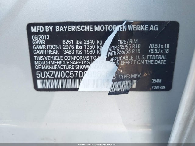 Aukcja sprzedaży 2013 Bmw X5 Xdrive35d, vin: 5UXZW0C57D0B96068, numer aukcji: 46229625