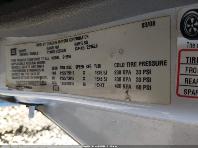 Aukcja sprzedaży 2008 Chevrolet Colorado Ls, vin: 1GCCS299088210454, numer aukcji: 46229745