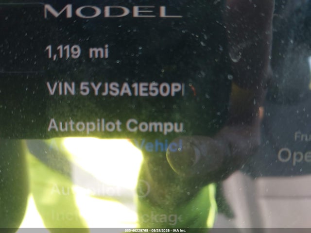Продажа на аукционе авто 2023 Tesla Model S Dual Motor All-wheel Drive/standard Range, vin: 5YJSA1E50PF501112, номер лота: 46229768