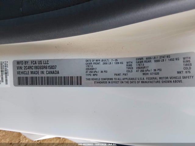 Chrysler Pacifica Select 2025 2C4RC1BG6SR615837 Image 9