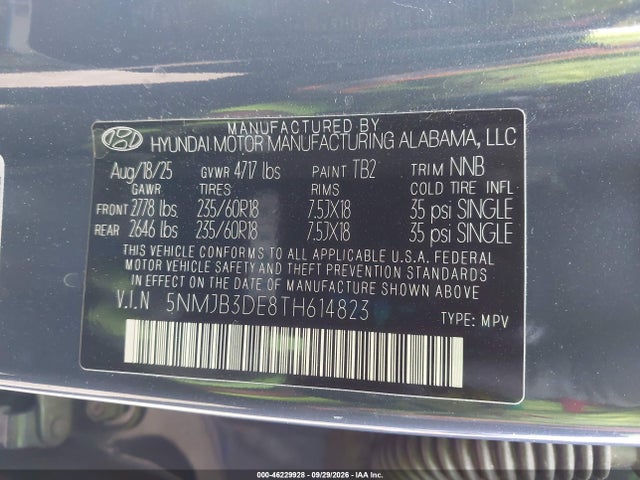 Hyundai TUCSON SEL 2026 5NMJB3DE8TH614823 Image 9