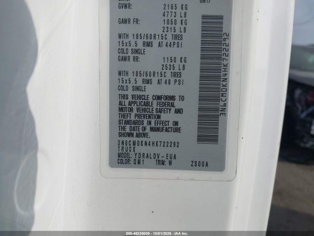 3N6CM0KN4HK722292 Nissan Nv200 S