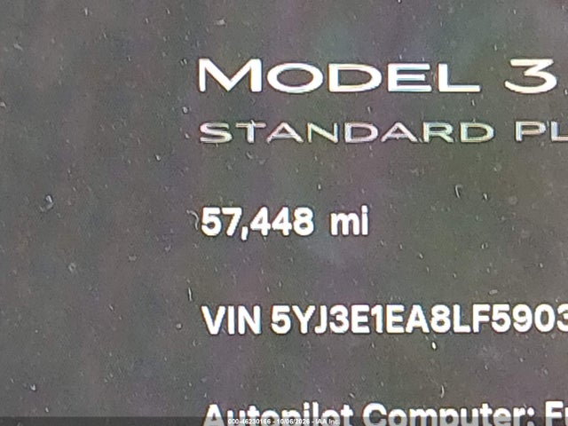 2020 Tesla Model 3 Standard Range Plus Rear-wheel Drive/standard Range Rear-wheel Drive მანქანა იყიდება აუქციონზე, vin: 5YJ3E1EA8LF590301, აუქციონის ნომერი: 46230166