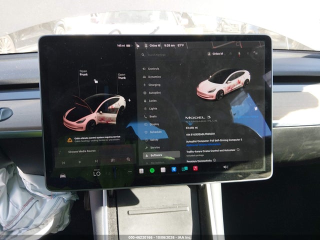 2020 Tesla Model 3 Standard Range Plus Rear-wheel Drive/standard Range Rear-wheel Drive მანქანა იყიდება აუქციონზე, vin: 5YJ3E1EA8LF590301, აუქციონის ნომერი: 46230166