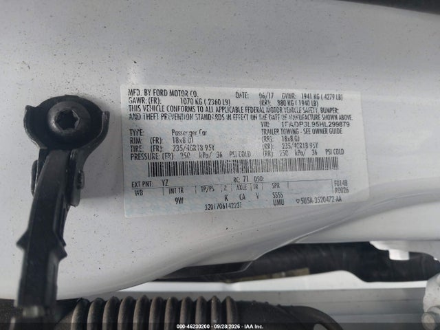 Aukcja sprzedaży 2017 Ford Focus St, vin: 1FADP3L95HL299879, numer aukcji: 46230200