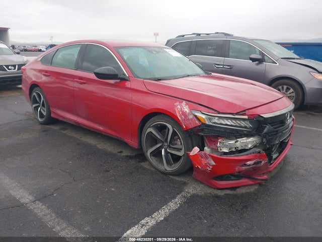 2021 Honda Accord Sport მანქანა იყიდება აუქციონზე, vin: 1HGCV1F32MA077122, აუქციონის ნომერი: 46230201