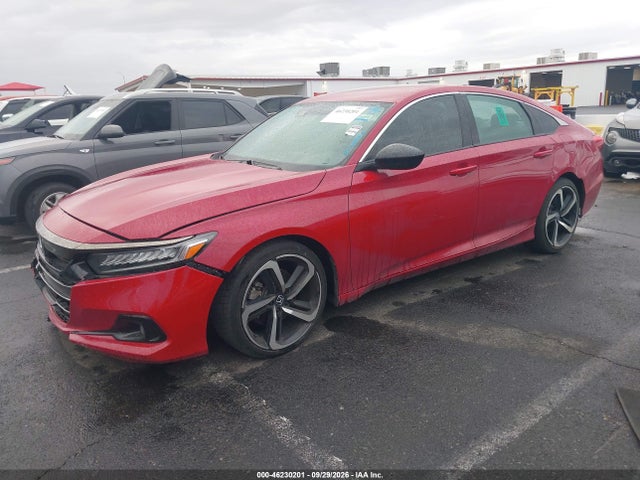 2021 Honda Accord Sport მანქანა იყიდება აუქციონზე, vin: 1HGCV1F32MA077122, აუქციონის ნომერი: 46230201