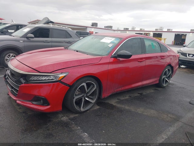 2021 Honda Accord Sport მანქანა იყიდება აუქციონზე, vin: 1HGCV1F32MA077122, აუქციონის ნომერი: 46230201