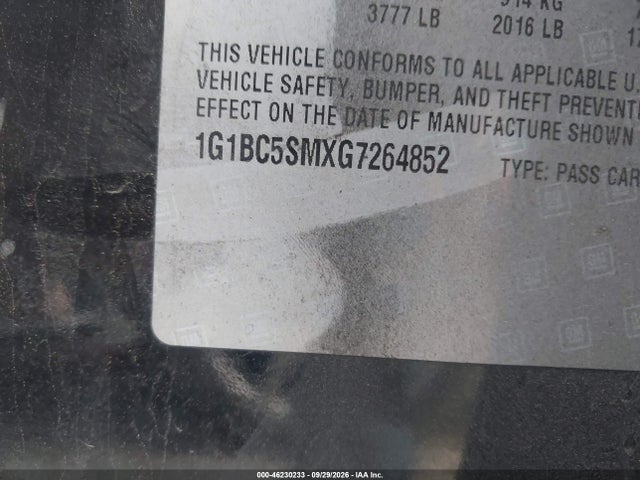Chevrolet Cruze Ls Auto 2016 1G1BC5SMXG7264852 Image 9