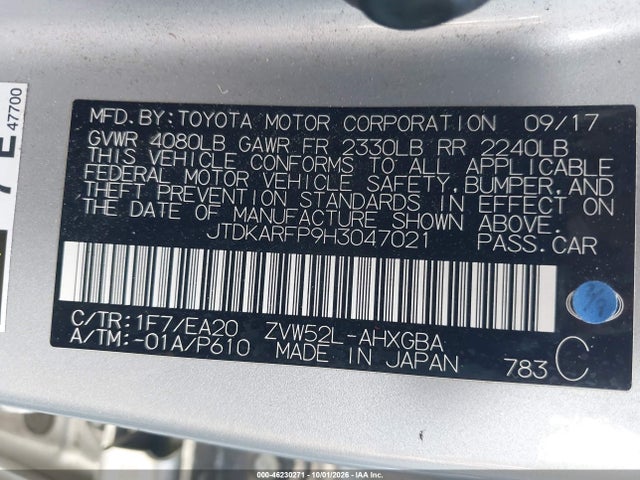 JTDKARFP9H3047021 Toyota Prius Prime Advanced