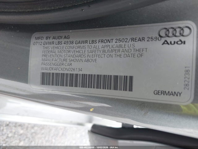 Aukcja sprzedaży 2013 Audi A6 2.0t Premium, vin: WAUDFAFCXDN026134, numer aukcji: 46230550