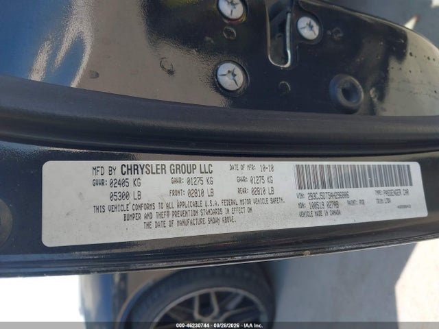 46230744 :رقم المزاد ، 2B3CJ5DT5AH296806 vin ، 2010 Dodge Challenger R/t مزاد بيع