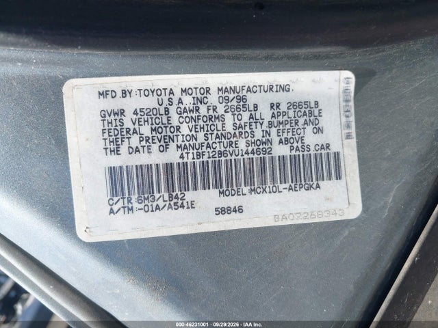 Продаж на аукціоні авто 1997 Toyota Avalon Xls, vin: 4T1BF12B6VU144692, номер лоту: 46231001