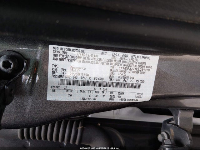 Aukcja sprzedaży 2014 Ford Focus Titanium, vin: 1FADP3J21EL231970, numer aukcji: 46231010