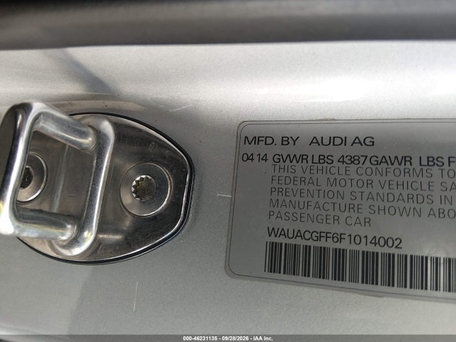 Aukcja sprzedaży 2015 Audi A3 1.8t Premium, vin: WAUACGFF6F1014002, numer aukcji: 46231135