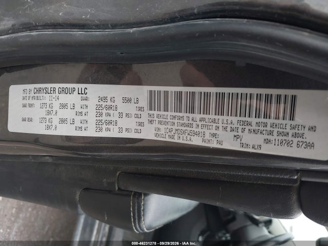 Продаж на аукціоні авто 2015 Jeep Cherokee Limited, vin: 1C4PJMDSXFW594018, номер лоту: 46231278