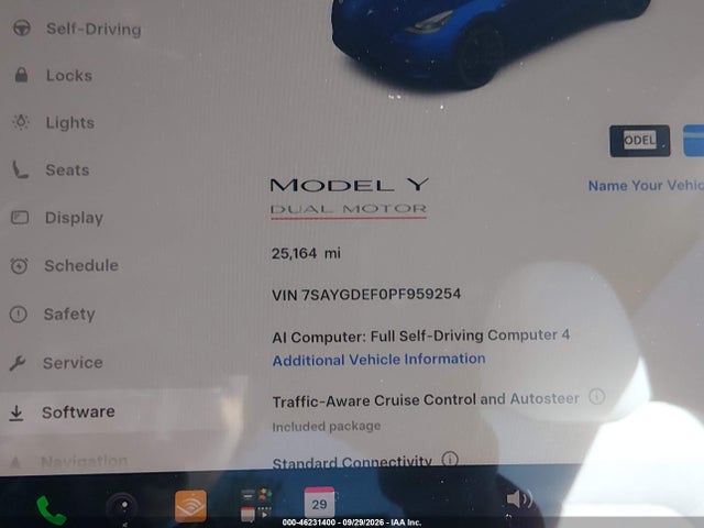 Продаж на аукціоні авто 2023 Tesla Model Y Performance Dual Motor All-wheel Drive, vin: 7SAYGDEF0PF959254, номер лоту: 46231400